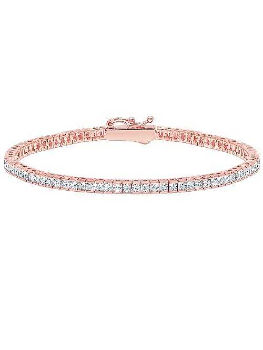 Bracelets CRISLU | Classic Small Princess Tennis Bracelet Finished In ...